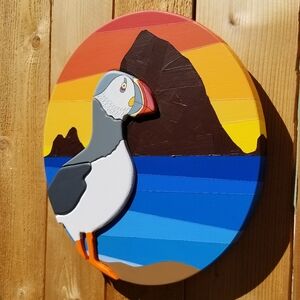 "LOST" Puffin at Haystack Rock, Oregon